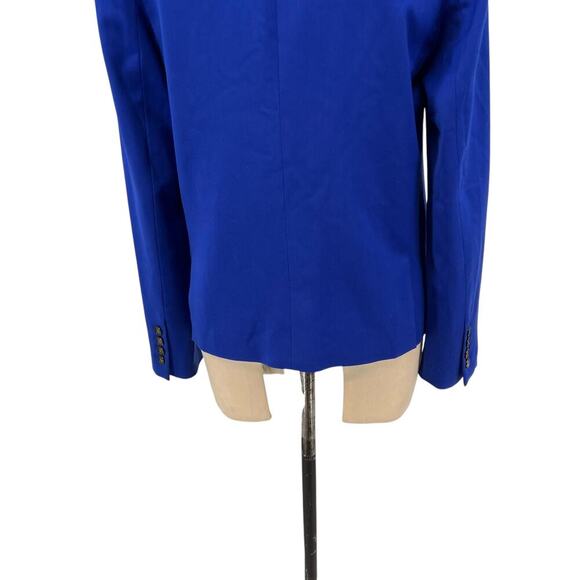 L.A.M.B. Double Breasted Wool Blend Blazer Cobalt Blue Black Size US 6 - Picture 13 of 16